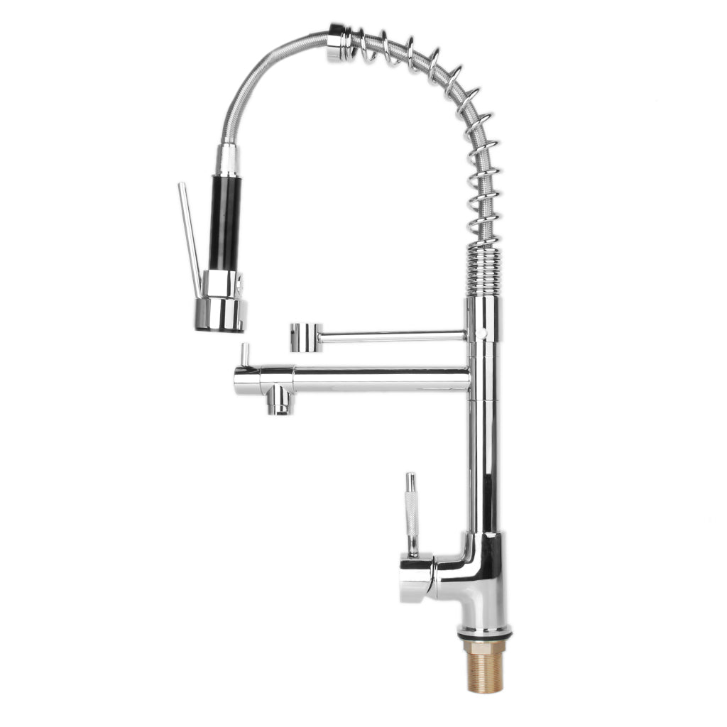 Set Of Pull Out Kitchen Sink Faucet With Hoses For Home Commercial Silver