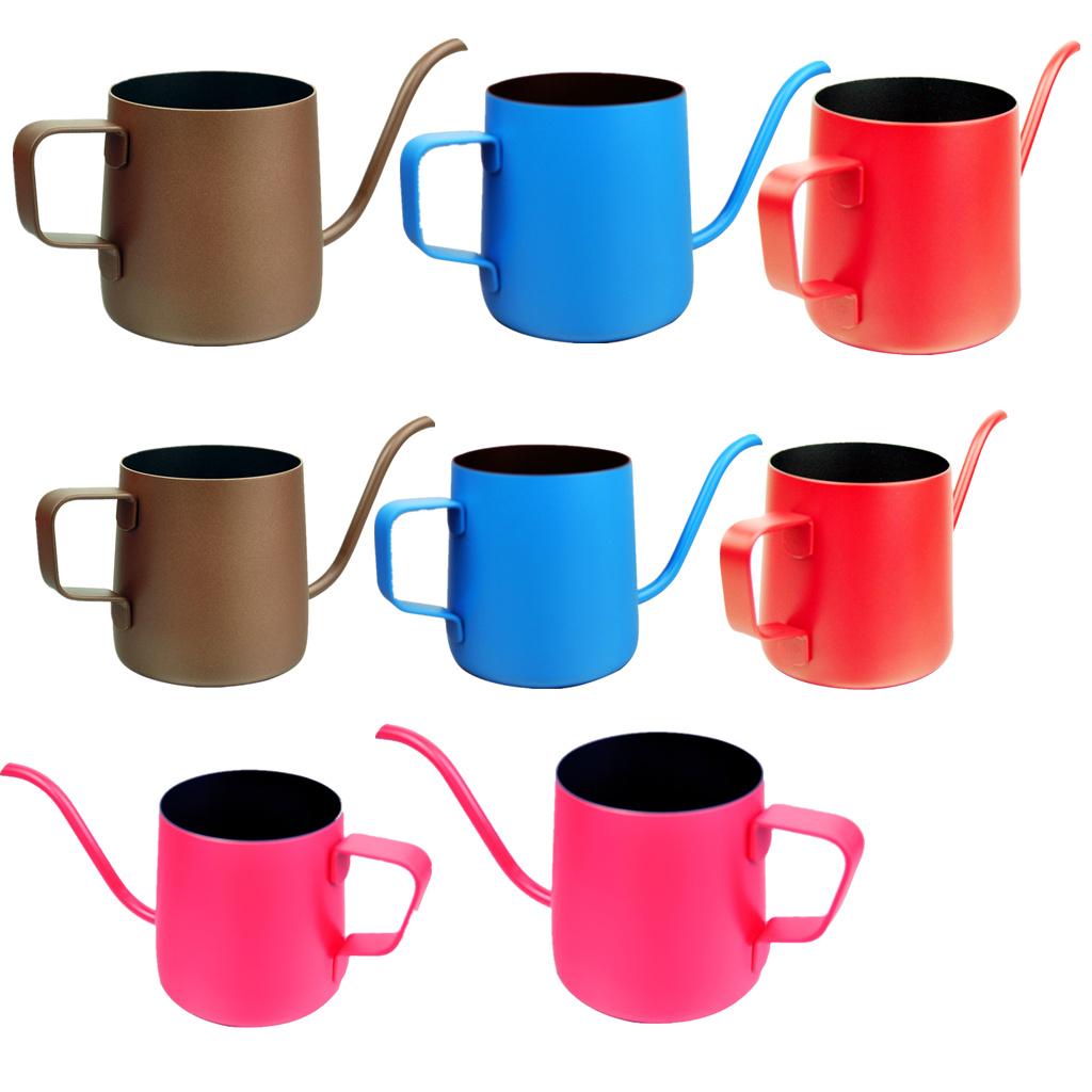 8 Pieces Stainless Steel Pour Over Drip Kettle Narrow Spout Coffee Pot Set