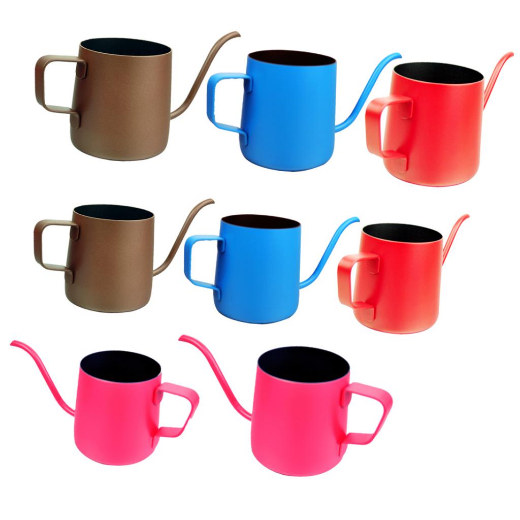 8 Pieces Stainless Steel Pour Over Drip Kettle Narrow Spout Coffee Pot Set