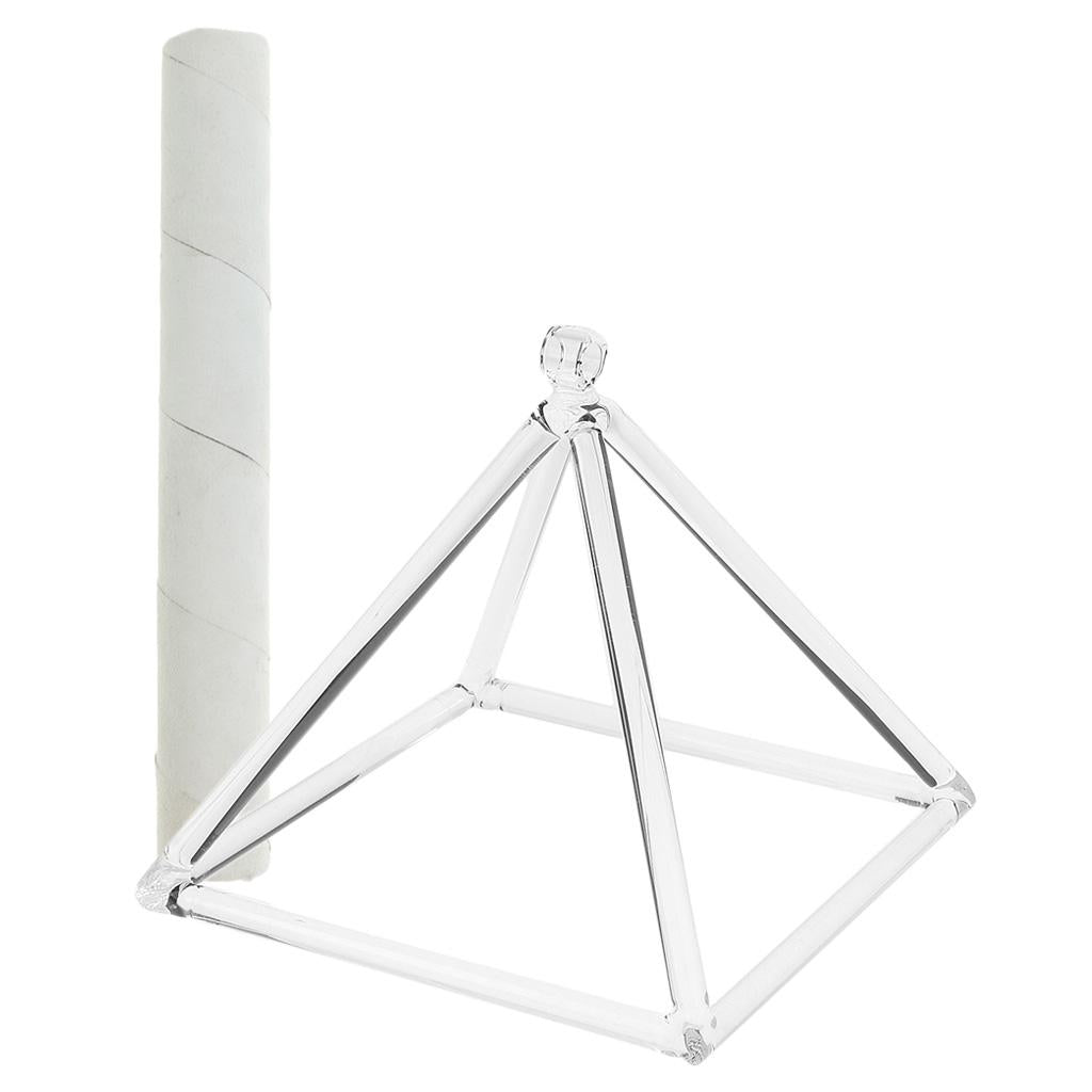 Crystal Singing Pyramid  C Note for Root Singing Bowl 8 inch+Suede Mallet