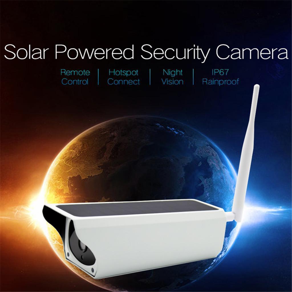 Solar Camera Security Wireless WiFi Remote Control IP67 Waterproof 1080P 2MP 10M IR Night Vision 32GB SD Card Cloud Storage