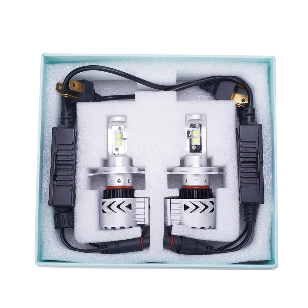 2 Pieces 6000LM 40W High Power XHP50 LED H4 Headlight High Low Beam Bulbs White 6500K