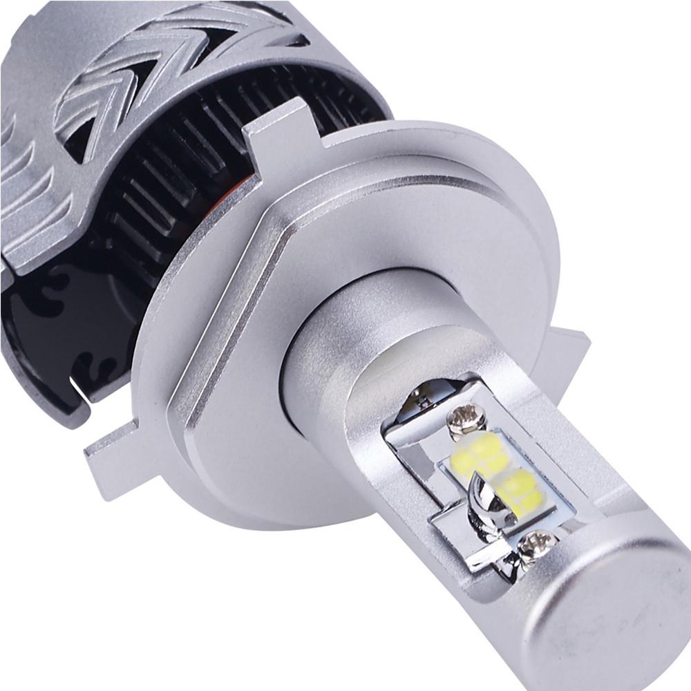 2 Pieces 6000LM 40W High Power XHP50 LED H4 Headlight High Low Beam Bulbs White 6500K