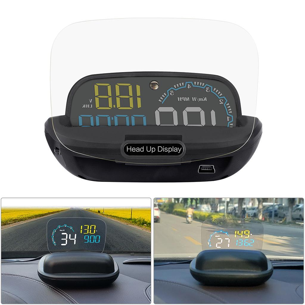 4 inch Car HUD Head Up LED Display OBD2 Overspeed Warning System Speed Projector