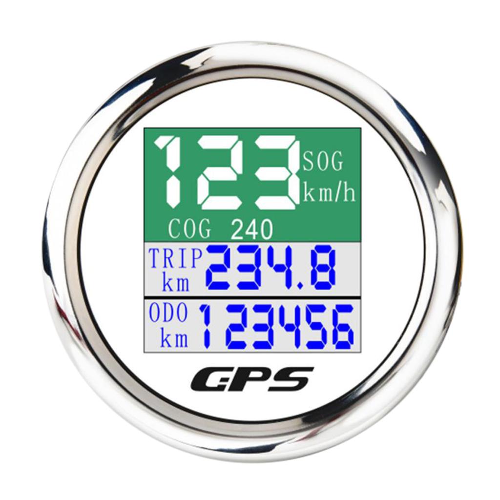 TFT GPS 52 mm 12V  Car RPM 10000K Tachometer Meter Gauge TFT Screen  White