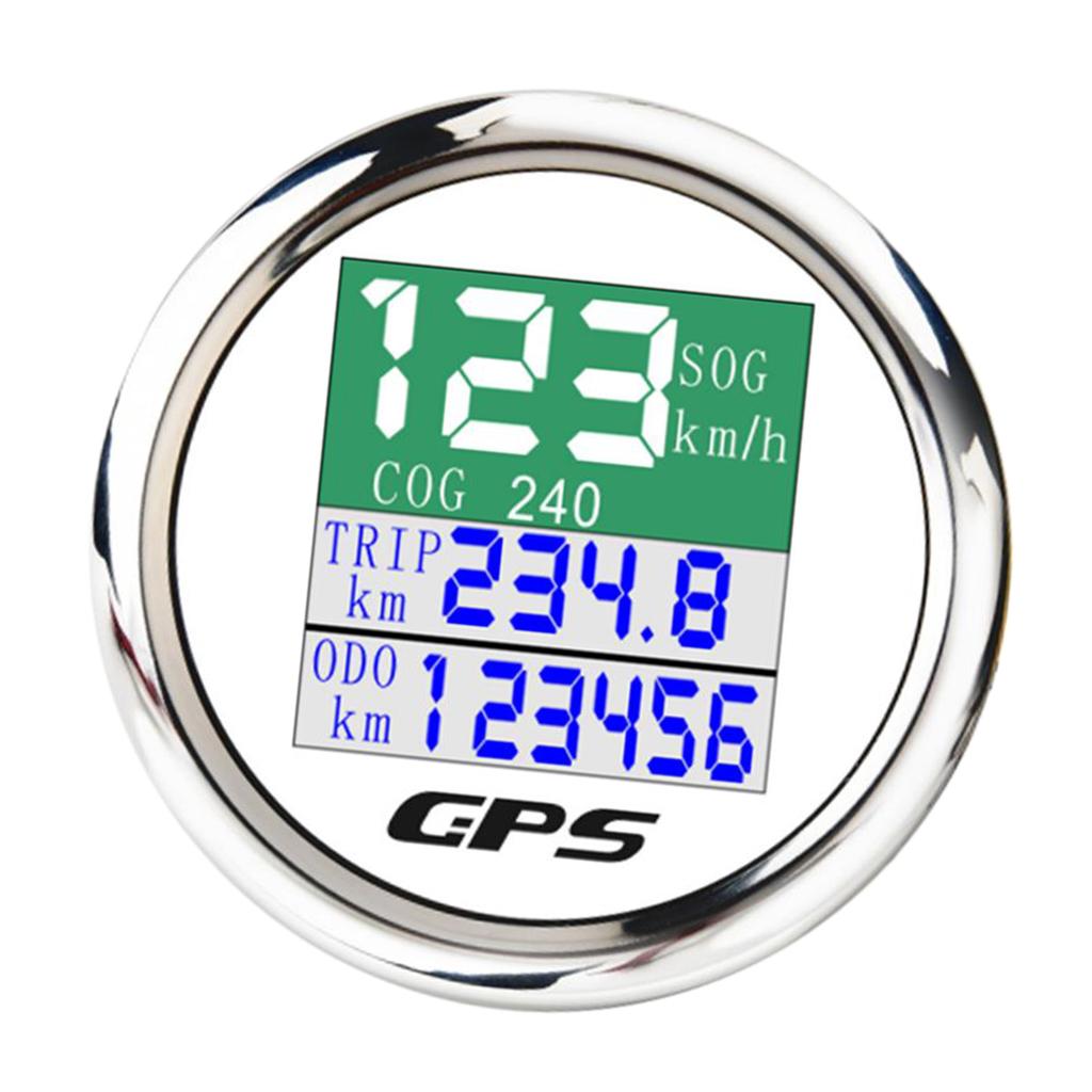 TFT GPS 52 mm 12V  Car RPM 10000K Tachometer Meter Gauge TFT Screen  White