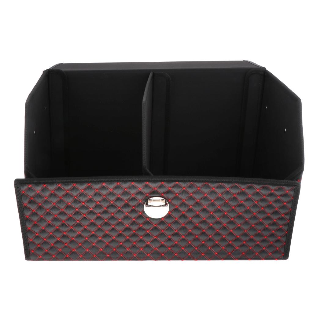 PU Leather Car Trunk Organizer Box Storage Bag Foldable Cargo Storage Box