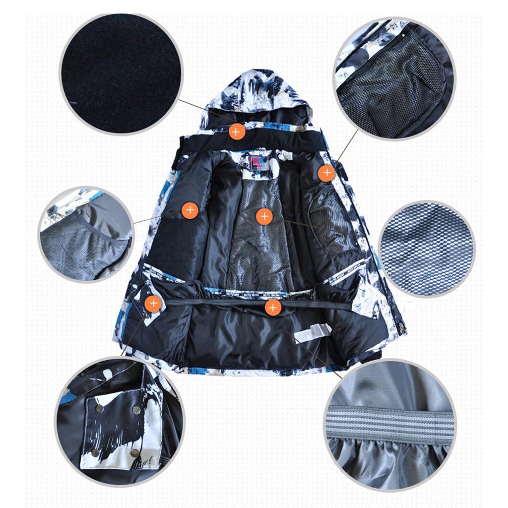 Men Ski Jacket and Pants Set Mountain Snow Snowsuits Winter Gift M