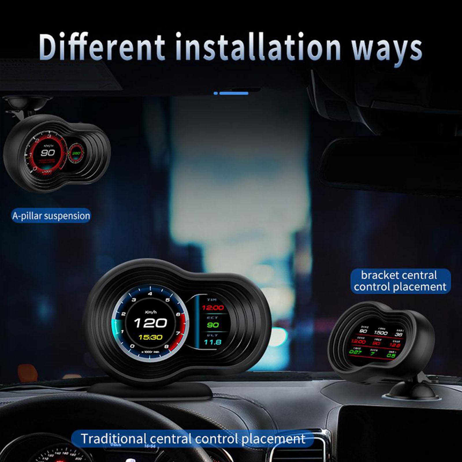 F9 Head up Display Car Hud Display Water Temperature Voltage Speedometer