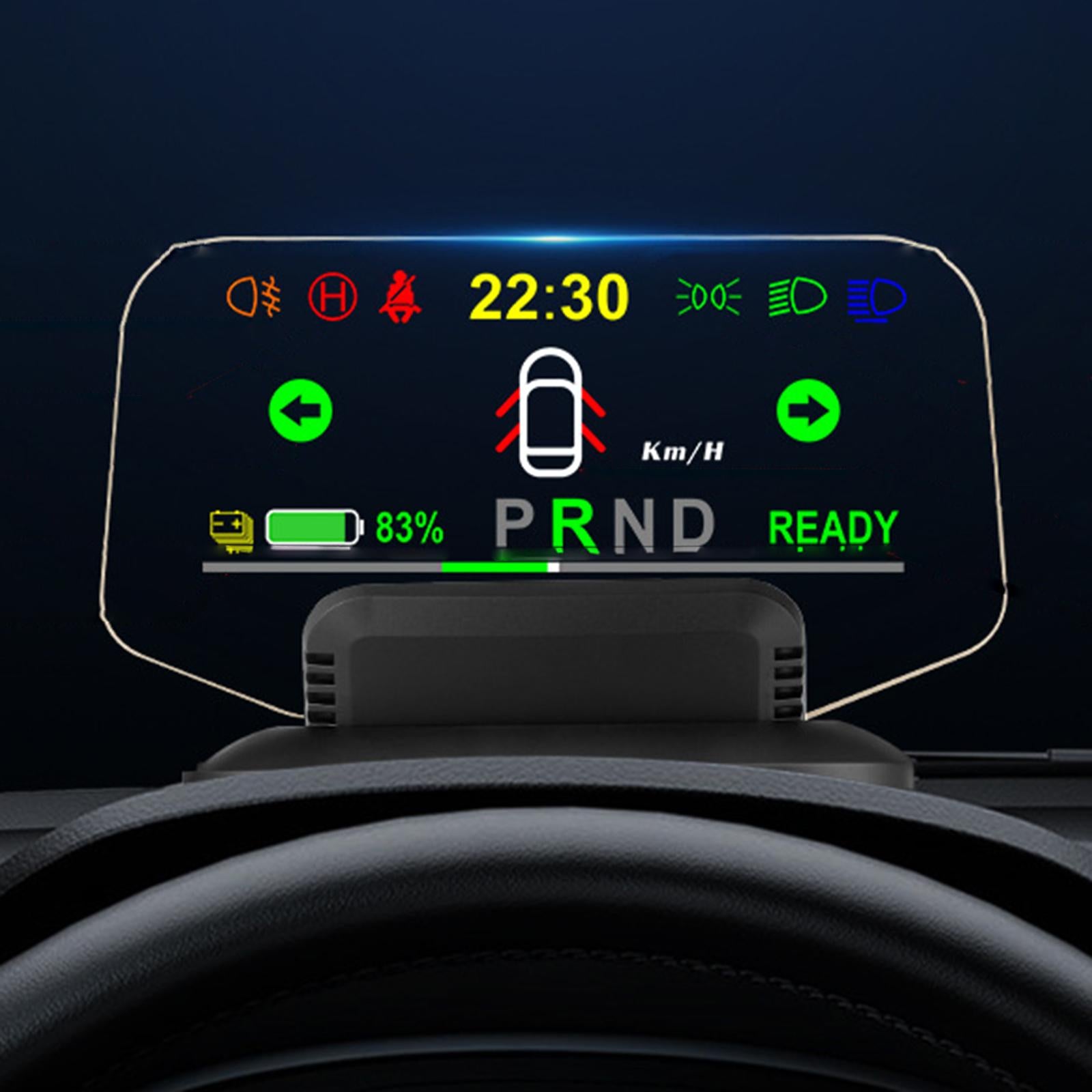 Car Digital HUD Head Up Display Speedometer w/ Clock For Tesla Model 3