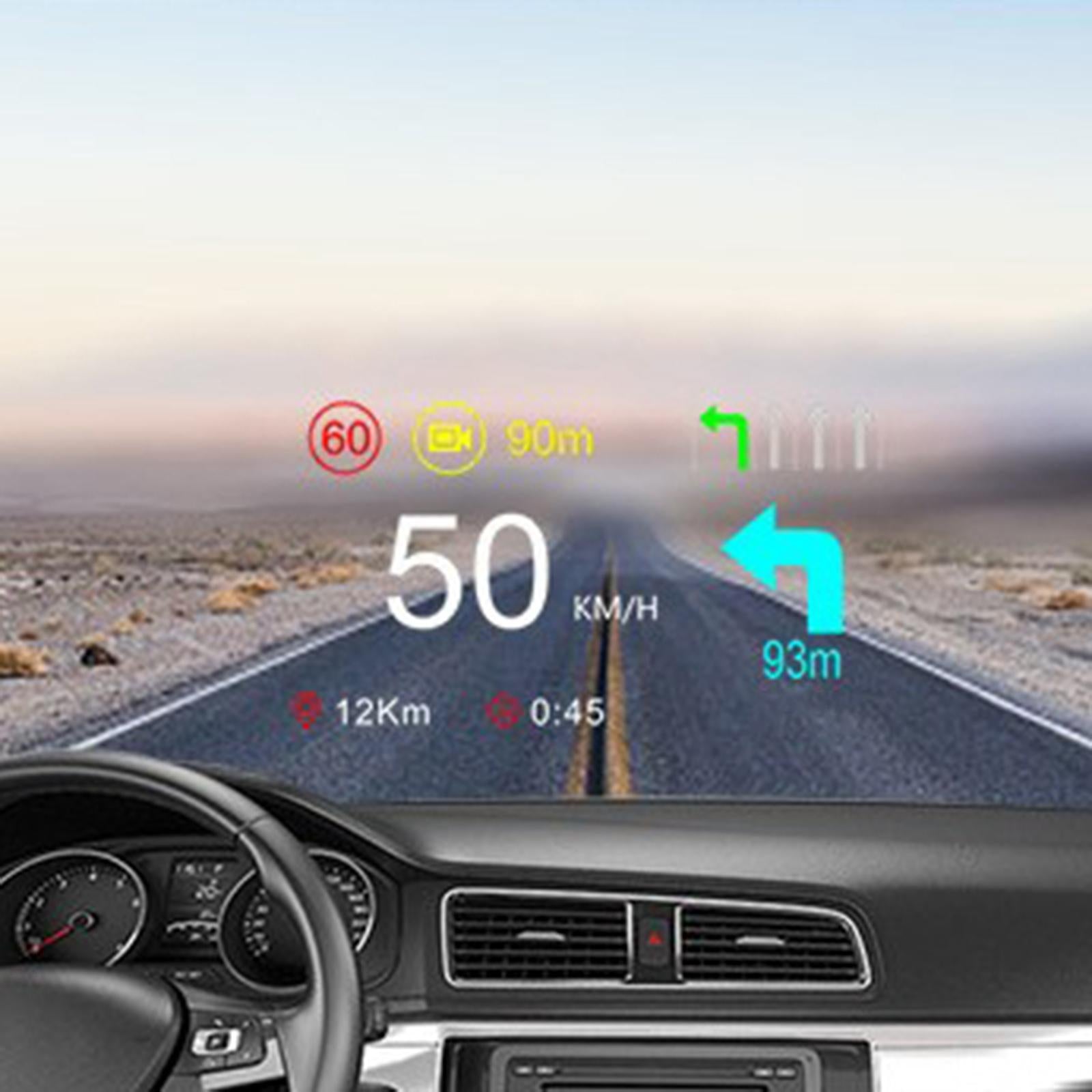 Car Digital HUD Head Up Display Speedometer w/ Clock For Tesla Model 3