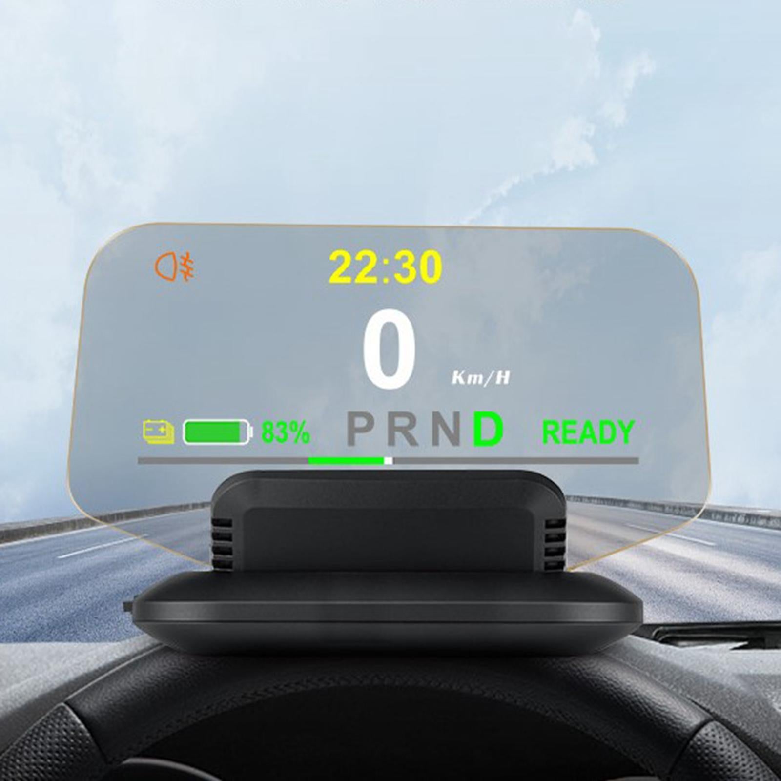 Car Digital HUD Head Up Display Speedometer w/ Clock For Tesla Model 3