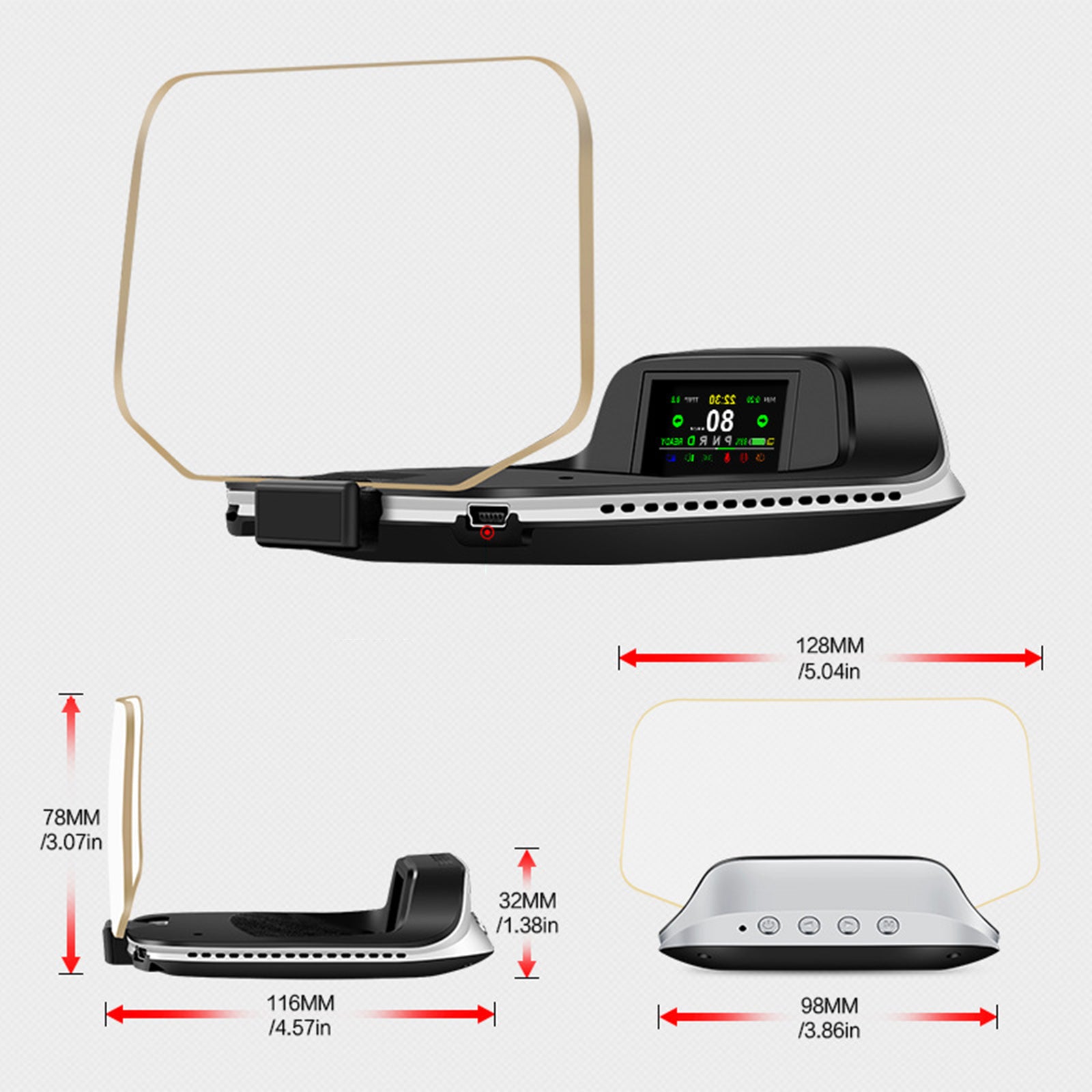 Car Digital HUD Head Up Display OBD2 Speed Mileage For Tesla Model 3 Tools