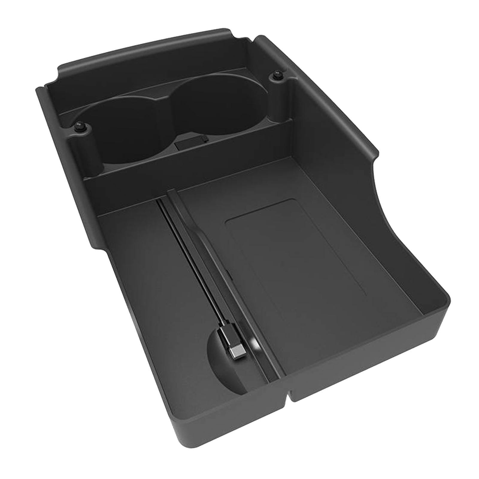 Car Phone Wireless Charger Storage Box for Tesla Model S X Antislip Black