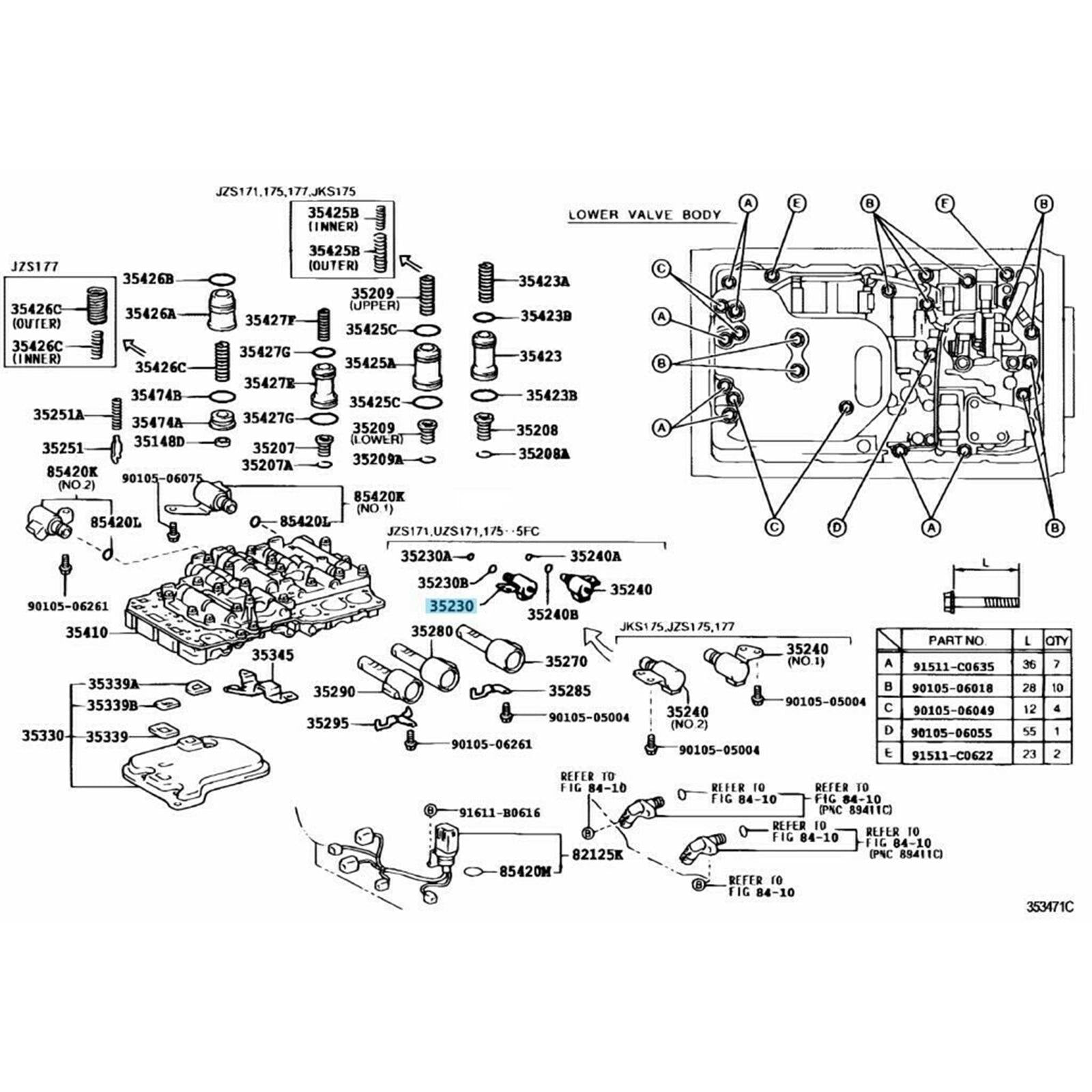 Transmission Solenoid 35230-30010 Engine Parts Professional for Lexus