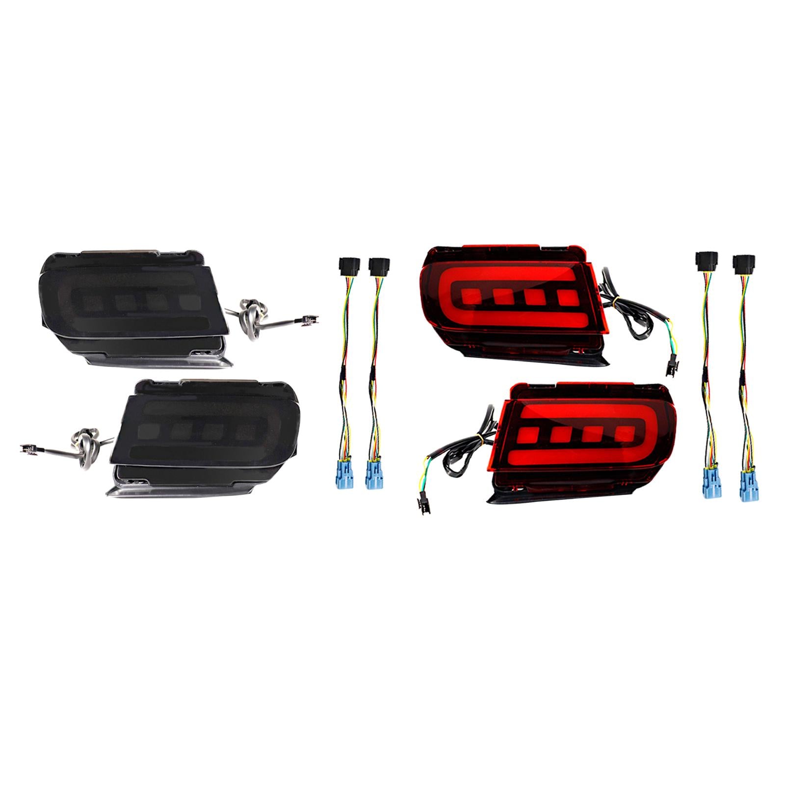 2x LED Bumper Reflector Lights Fit for Toyota Land Cruiser Prado 150 Red