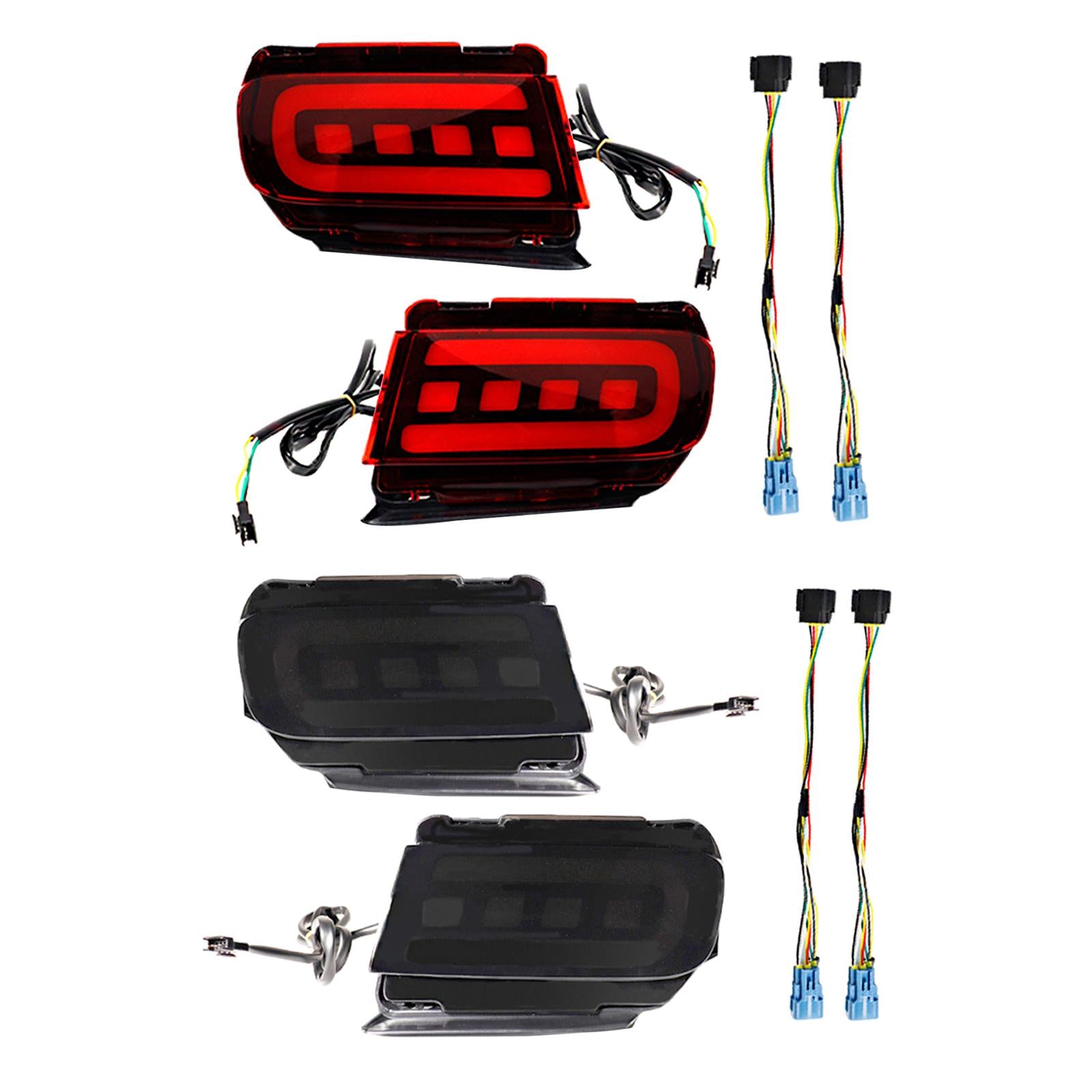 2x LED Bumper Reflector Lights Fit for Toyota Land Cruiser Prado 150 Red