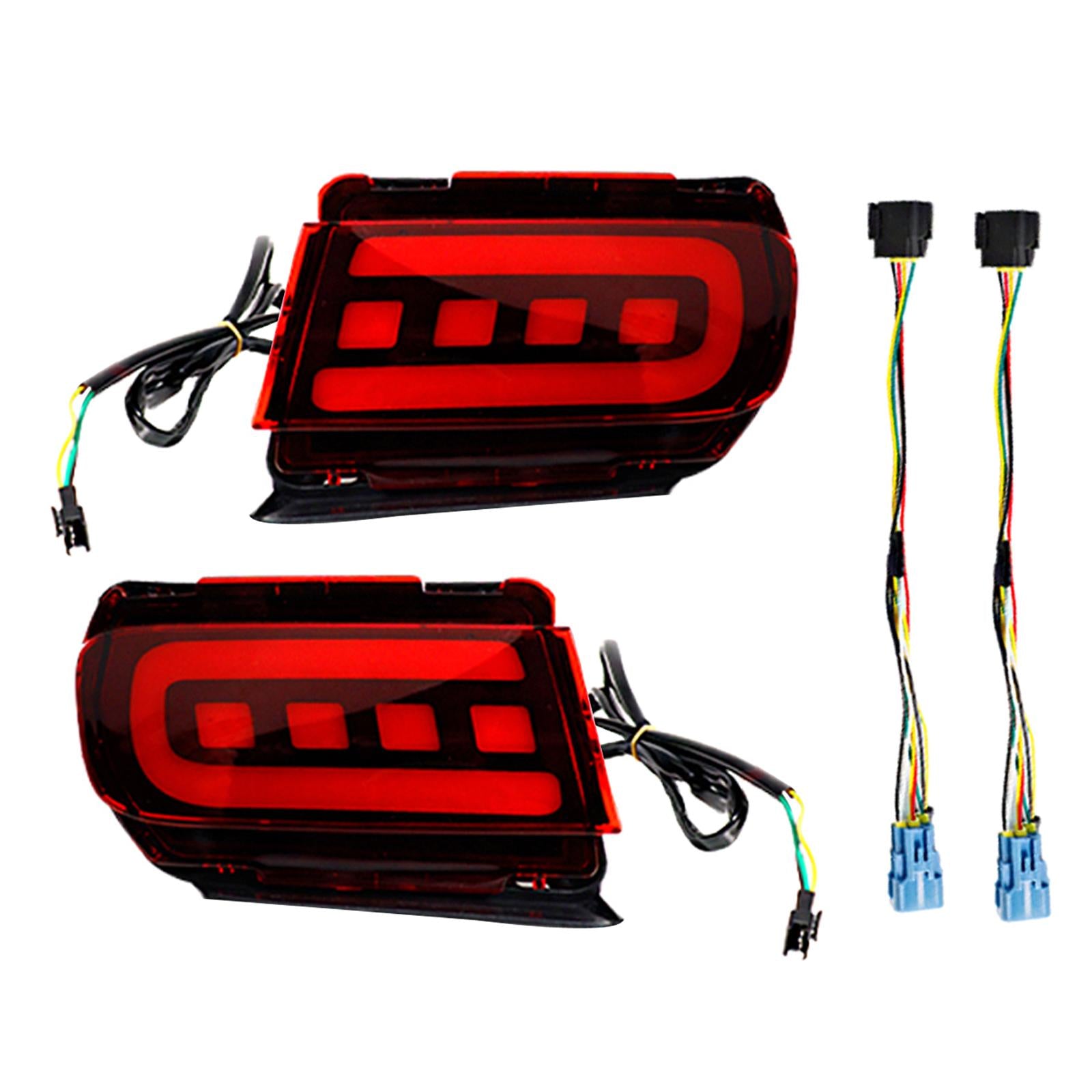 2x LED Bumper Reflector Lights Fit for Toyota Land Cruiser Prado 150 Red