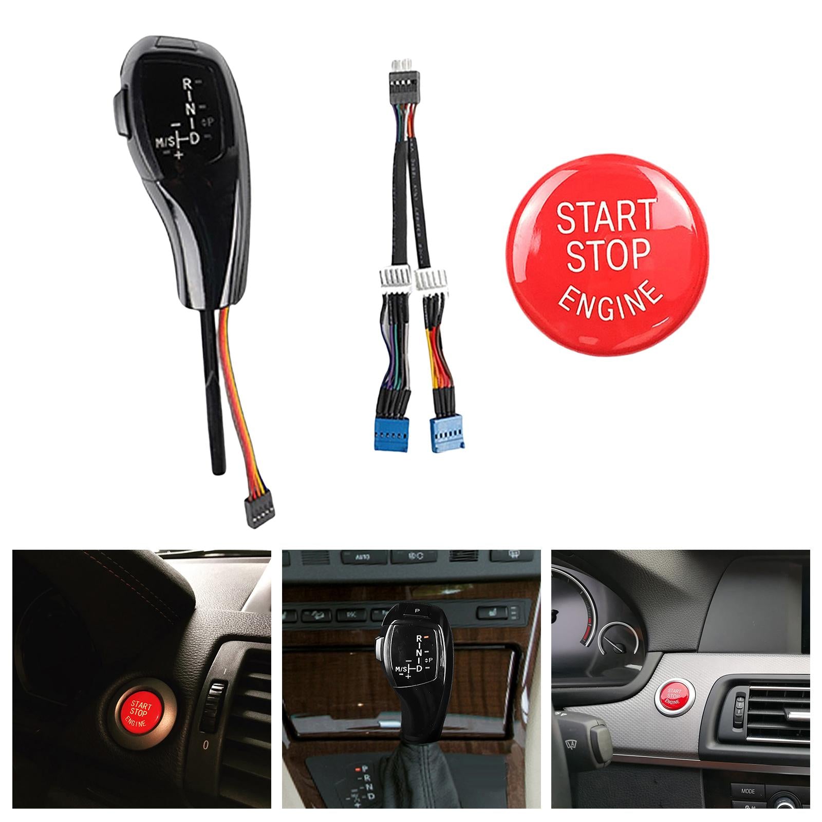 Vehicle LED Automatic Gear Shift Knob for X3 E83 Professional Black