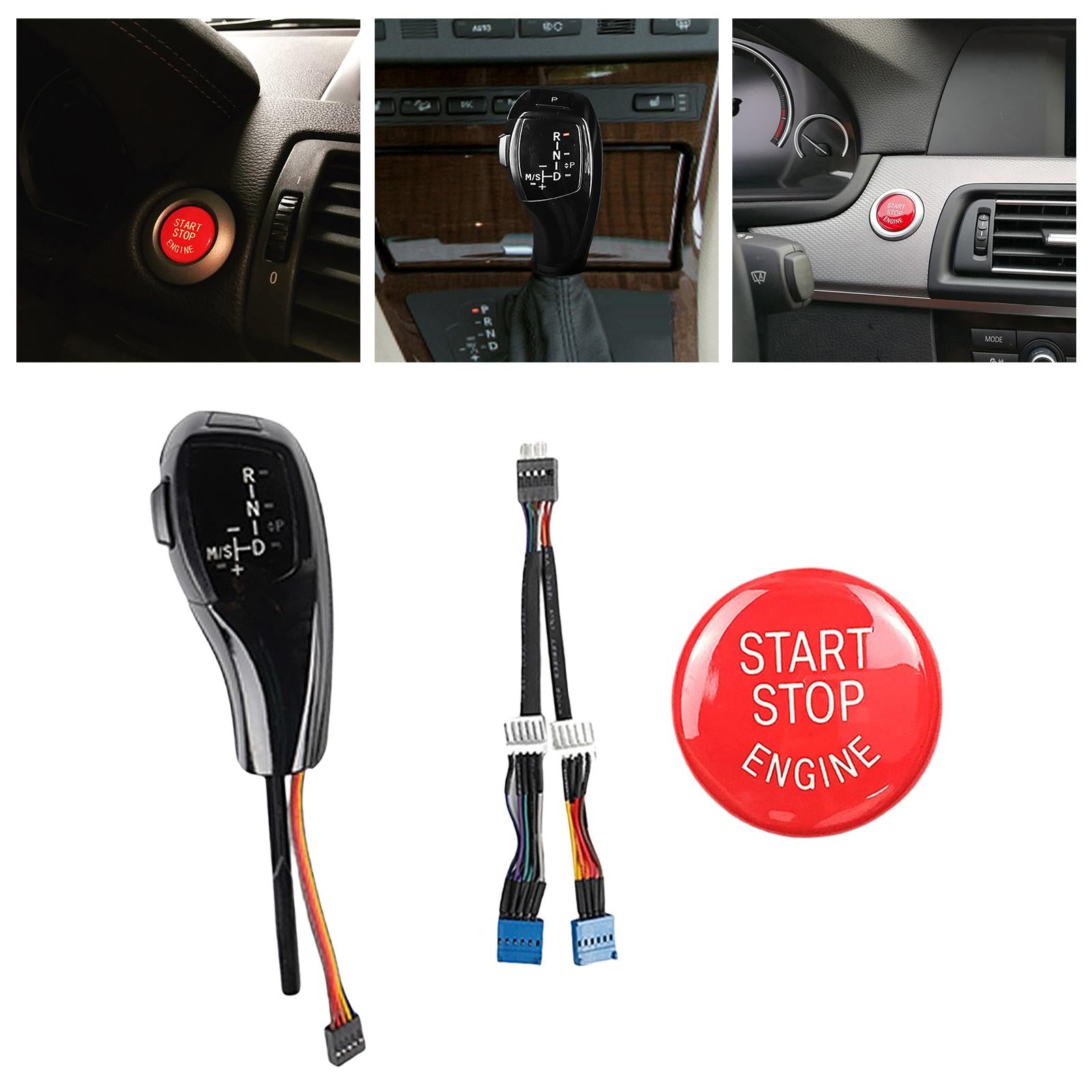 Vehicle LED Automatic Gear Shift Knob for X3 E83 Professional Black