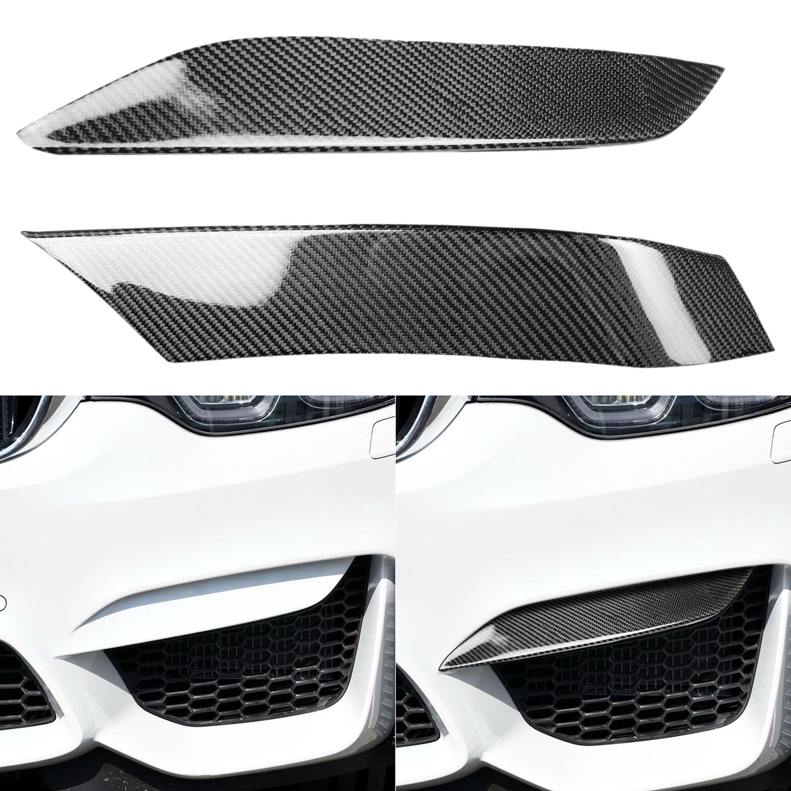 2Pcs Front Bumpers Air Vent Lid Covers Trim Replaces for F80 M3 Durable