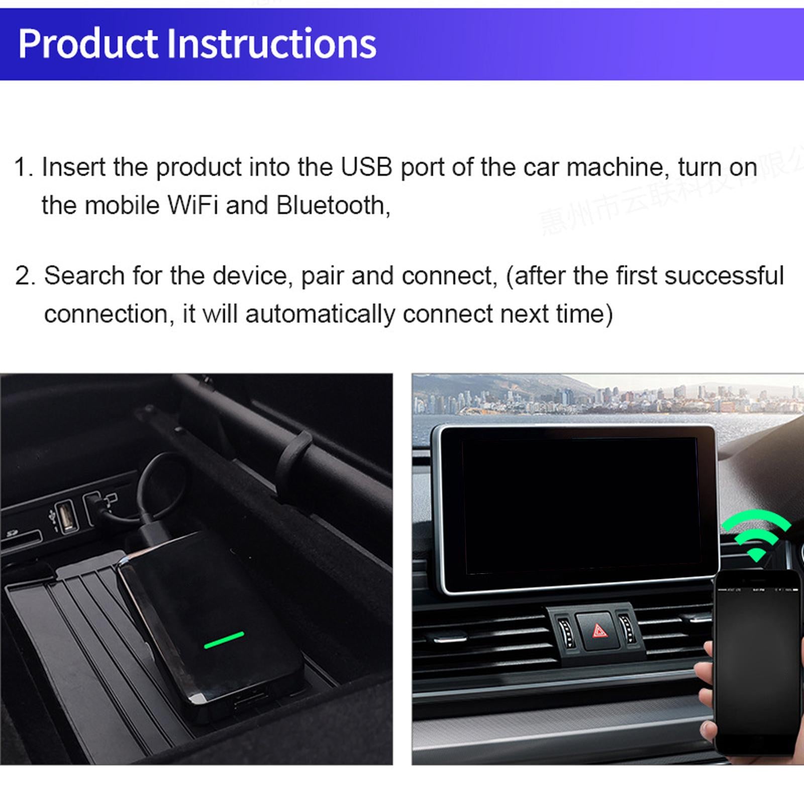 Wireless Carplay Adapter Easy Setup Online Music App Music App