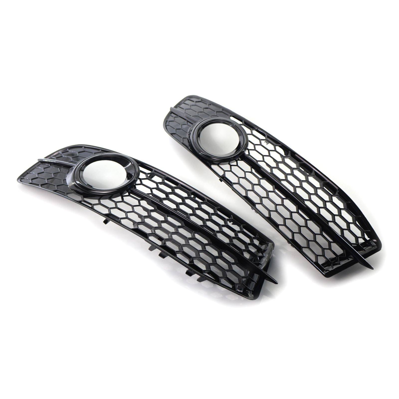 2Pcs Fog Light Cover Grilles for Audi A6 C6 S-Line Facelifted 08-11 Black