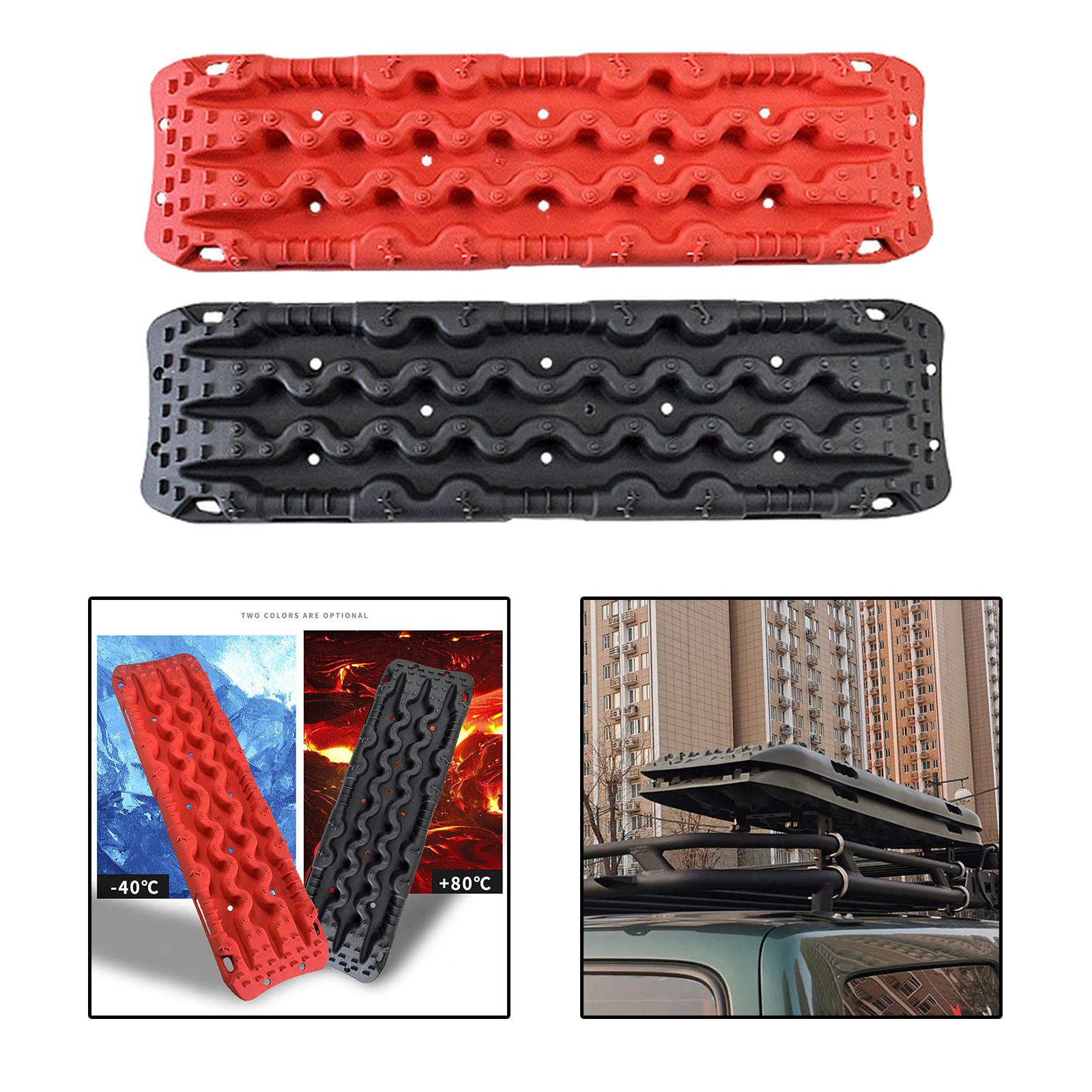 Traction Boards Traction Aid Tire Ladder for Automobile Motorcycle red