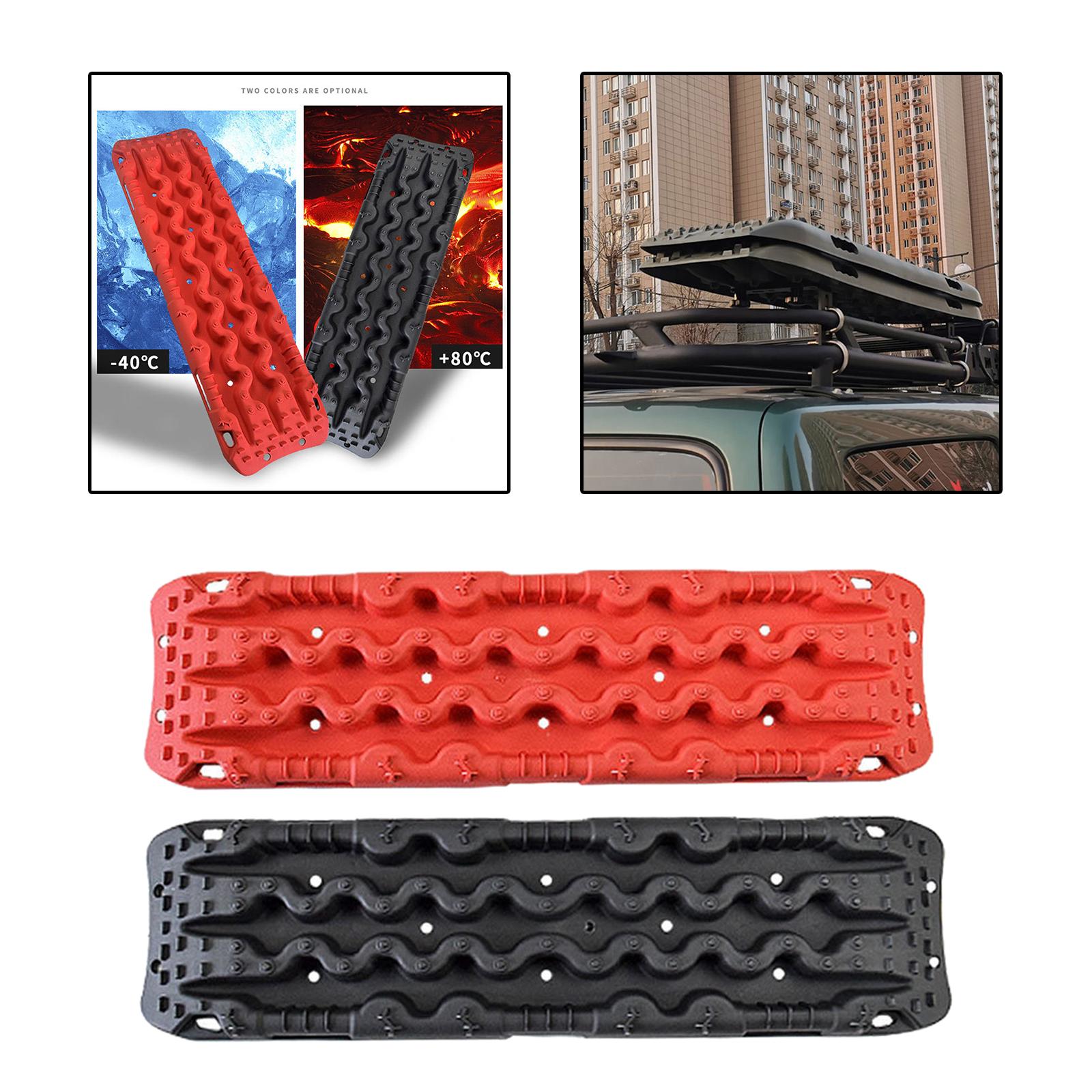 Traction Boards Traction Aid Tire Ladder for Automobile Motorcycle red