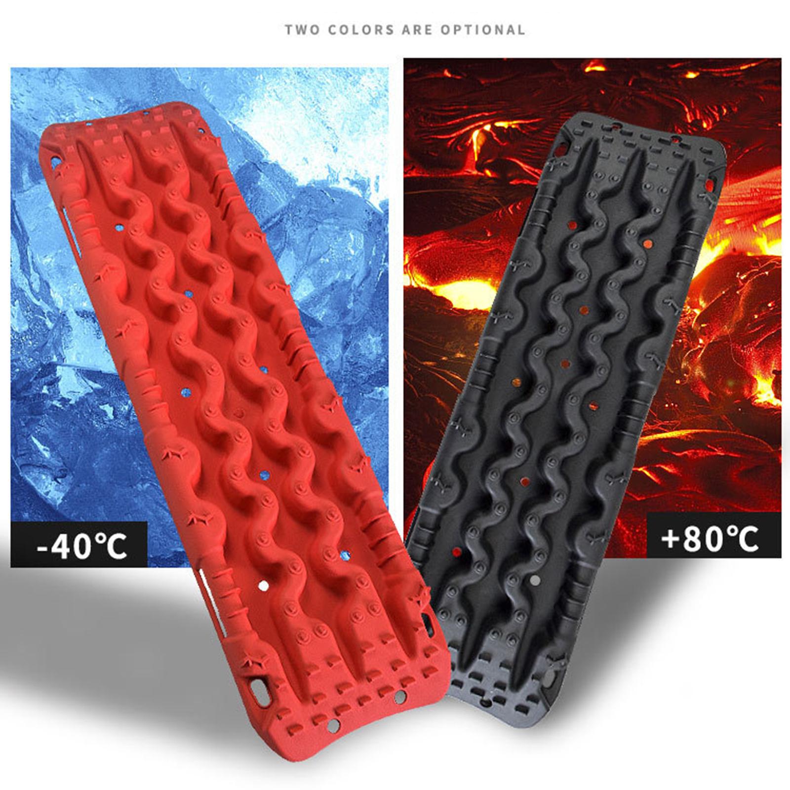 Traction Boards Traction Aid Tire Ladder for Automobile Motorcycle red