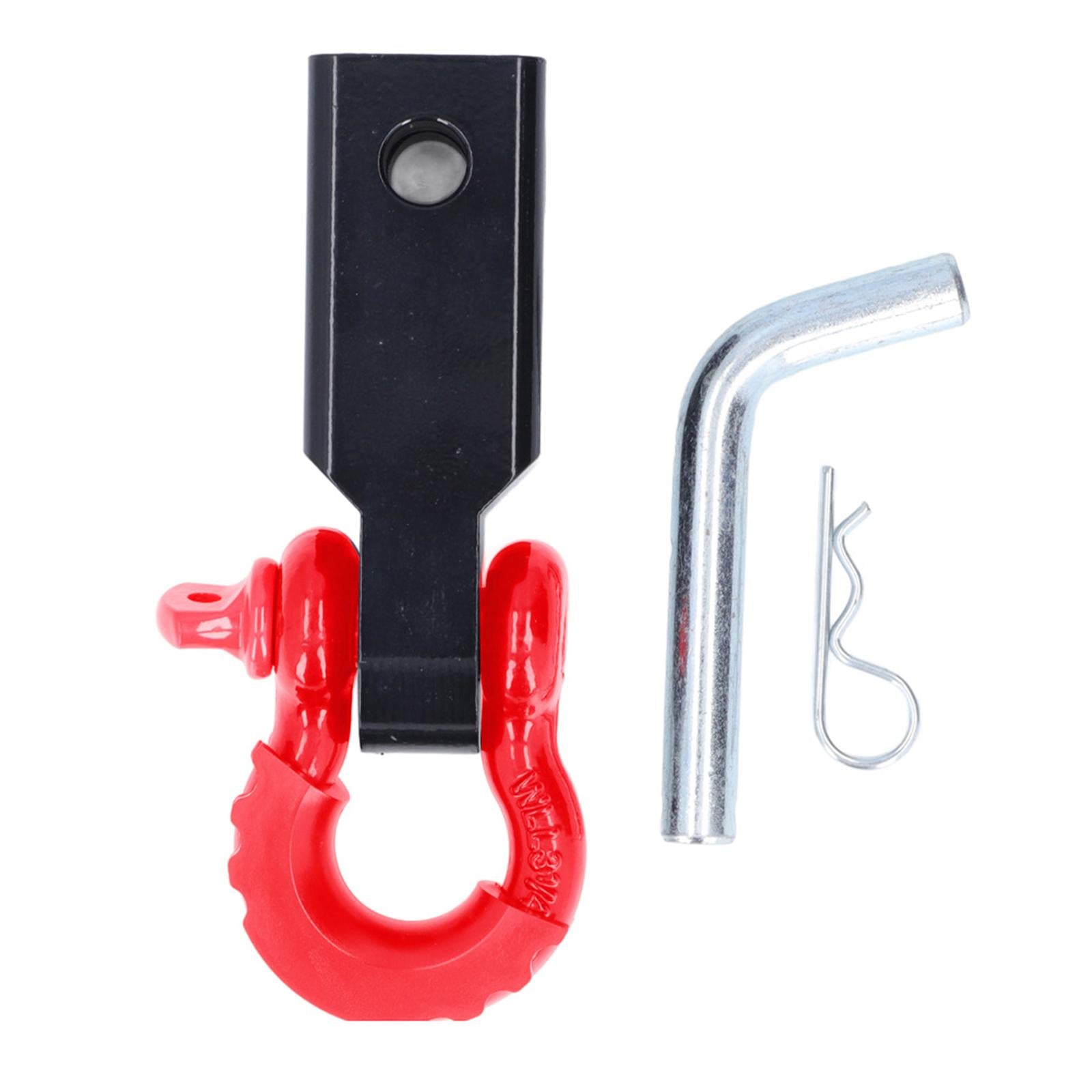 Shackle Hitch Receiver Durable Spare with Hitch Pin for Trailer SUV Car Red