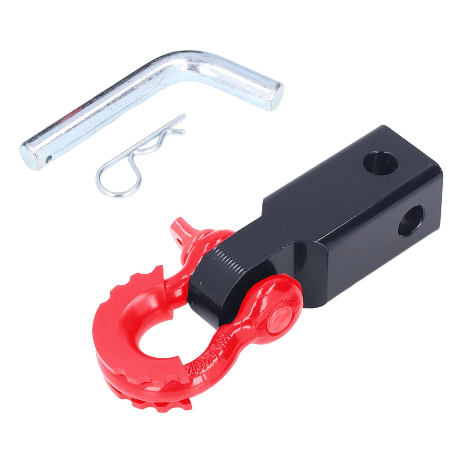 Shackle Hitch Receiver Durable Spare with Hitch Pin for Trailer SUV Car Red