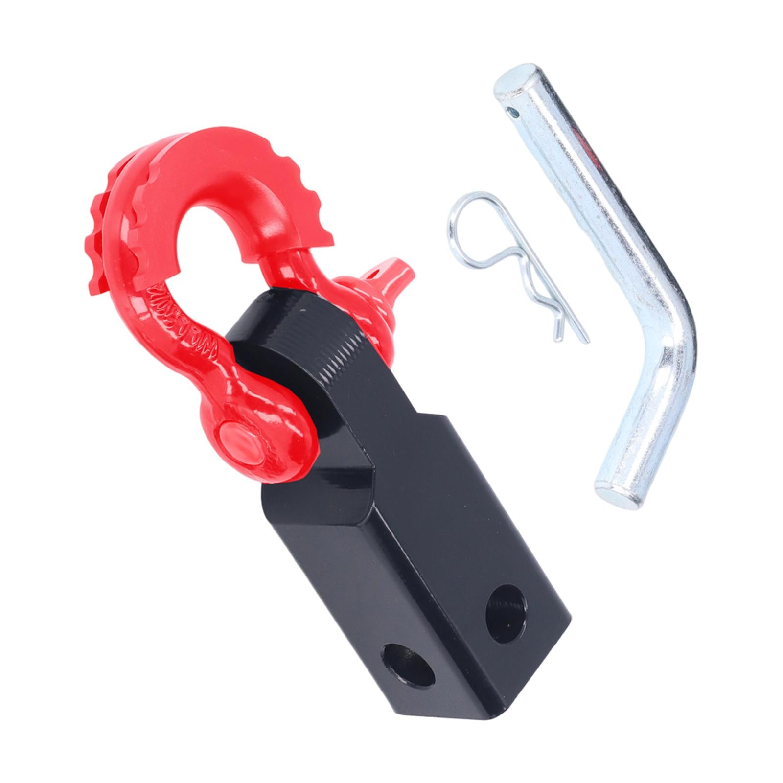 Shackle Hitch Receiver Durable Spare with Hitch Pin for Trailer SUV Car Red