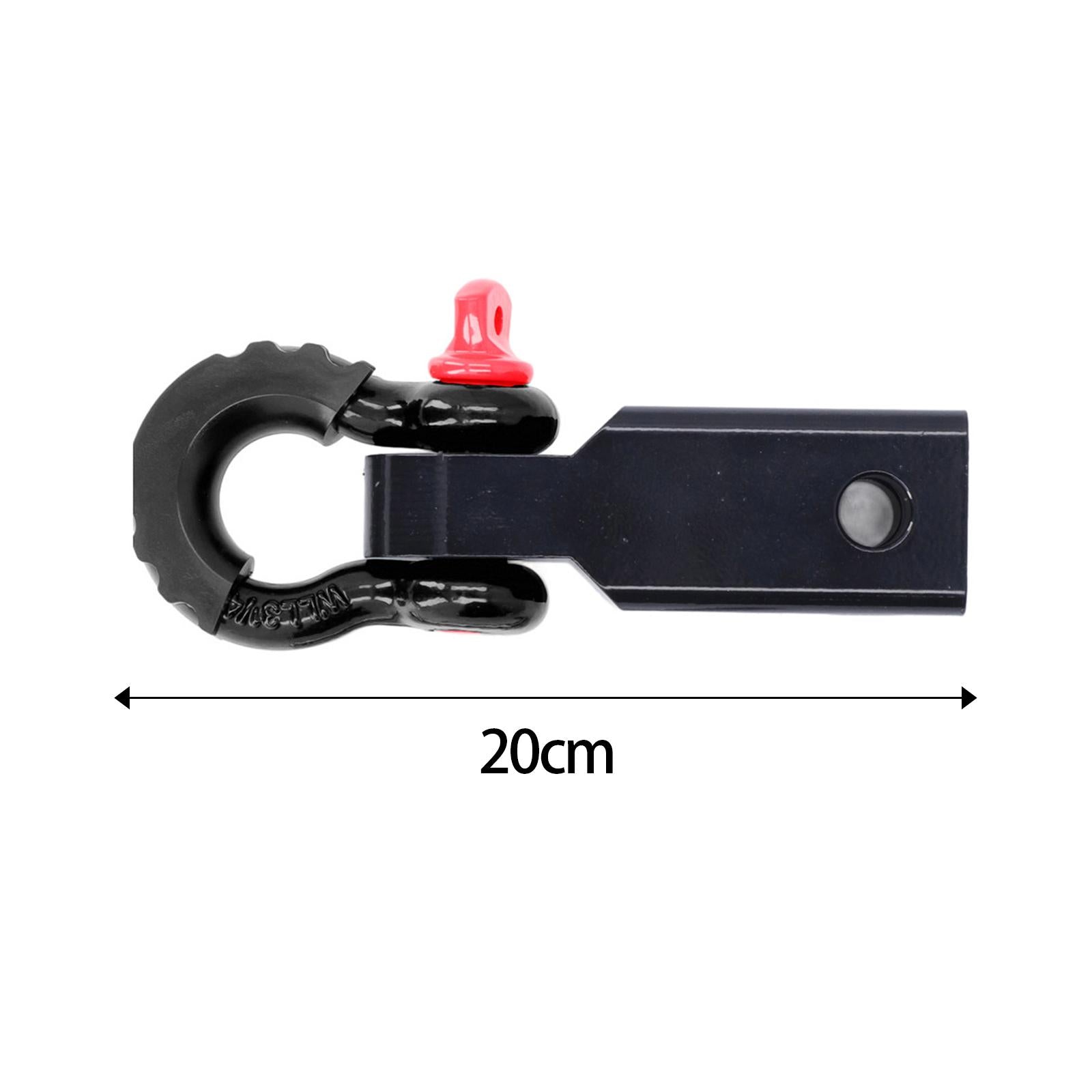 Shackle Hitch Receiver Durable Spare with Hitch Pin for Trailer SUV Car Black Red