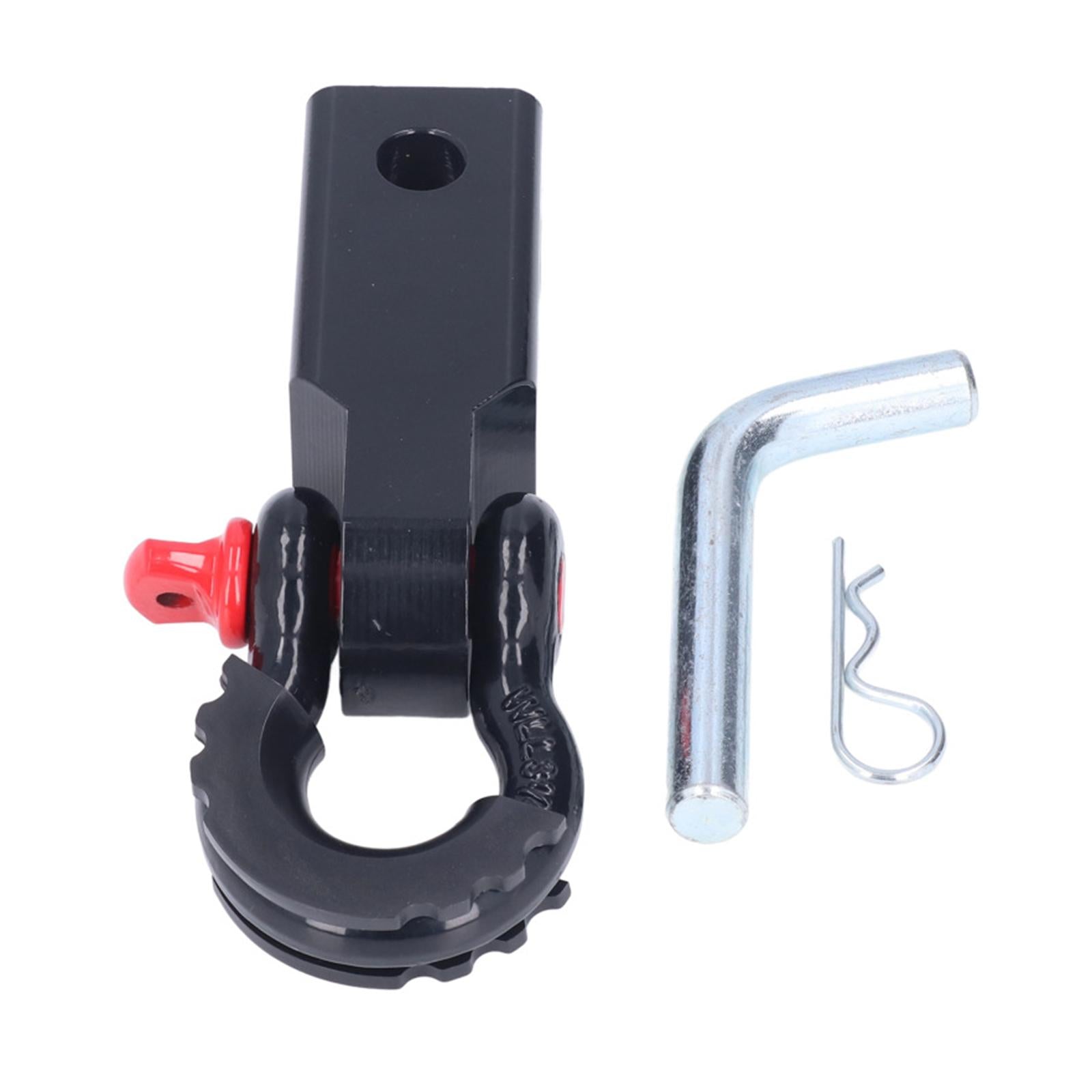 Shackle Hitch Receiver Durable Spare with Hitch Pin for Trailer SUV Car Black Red