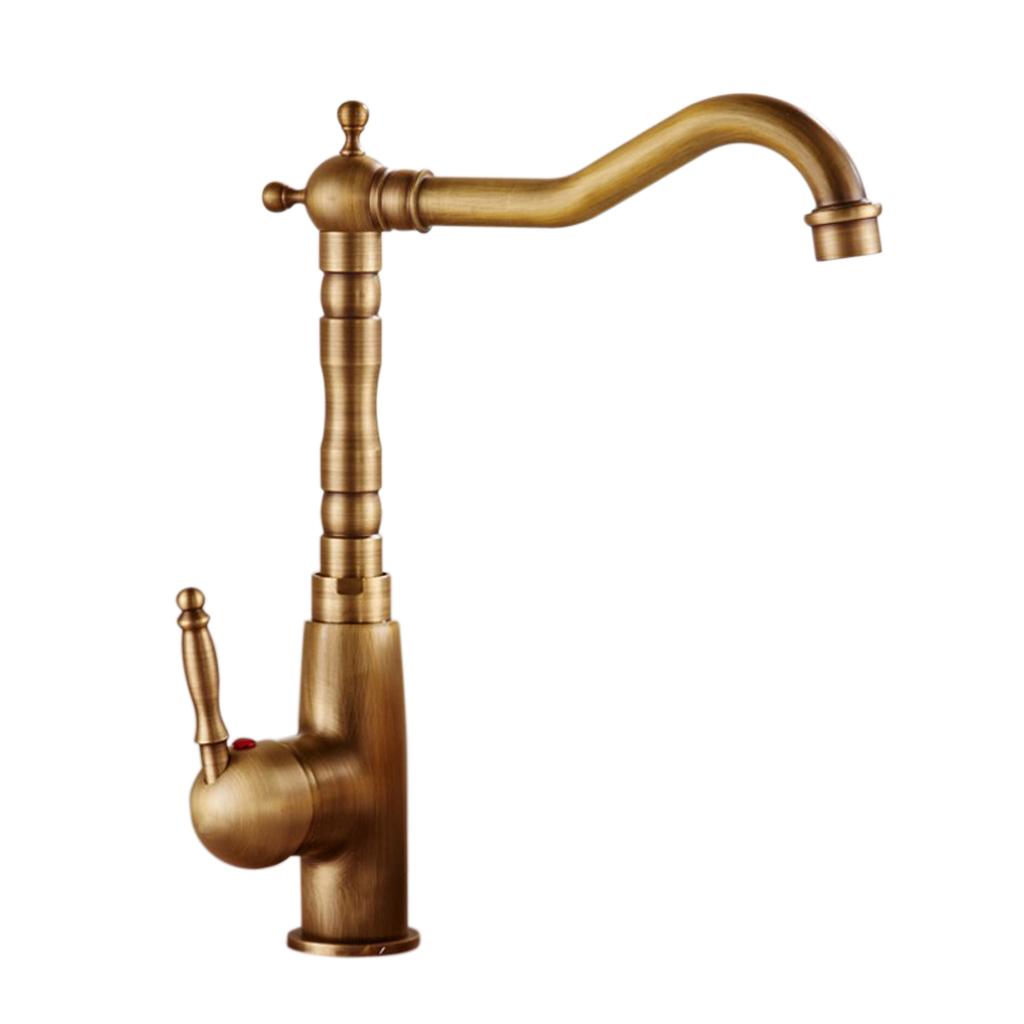 European Kitchen Bathroom Faucet Hot and Cold Copper Mixed Faucet Tap #1