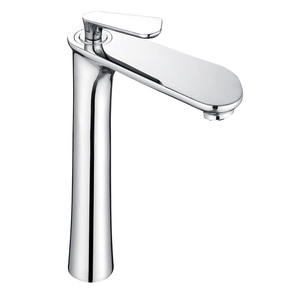 Chrome Bathroom Single Handle Faucet Deck-Mount Hot/Cold Water Mixer Tap