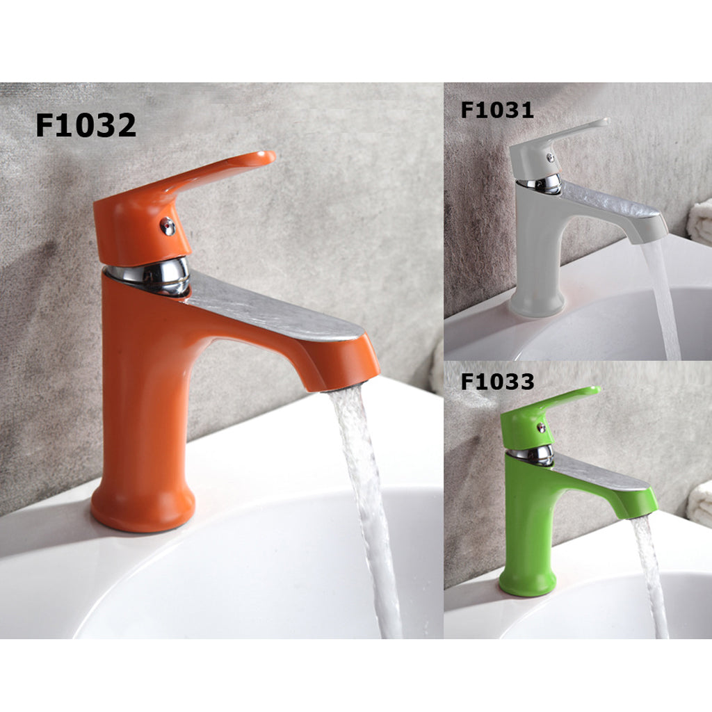 Bathroom Basin Mixer Faucet Single Lever Hot & Cold Tall Sink Mono Tap White