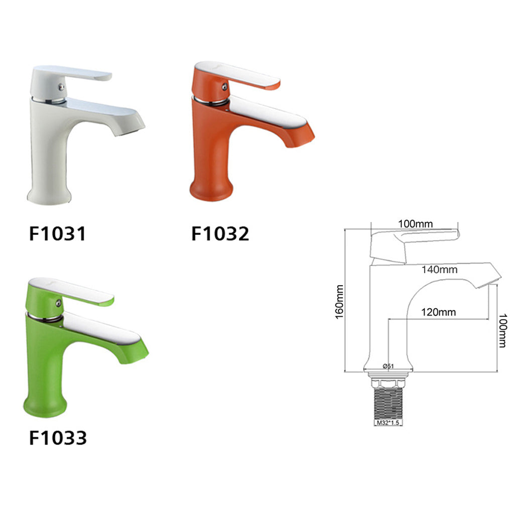 Bathroom Basin Mixer Faucet Single Lever Hot & Cold Tall Sink Mono Tap White