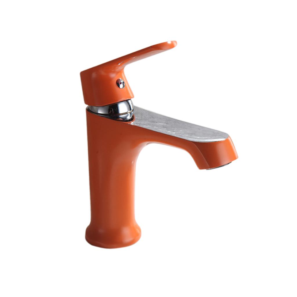 Bathroom Basin Mixer Faucet Single Lever Hot& Cold Tall Sink Mono Tap Orange