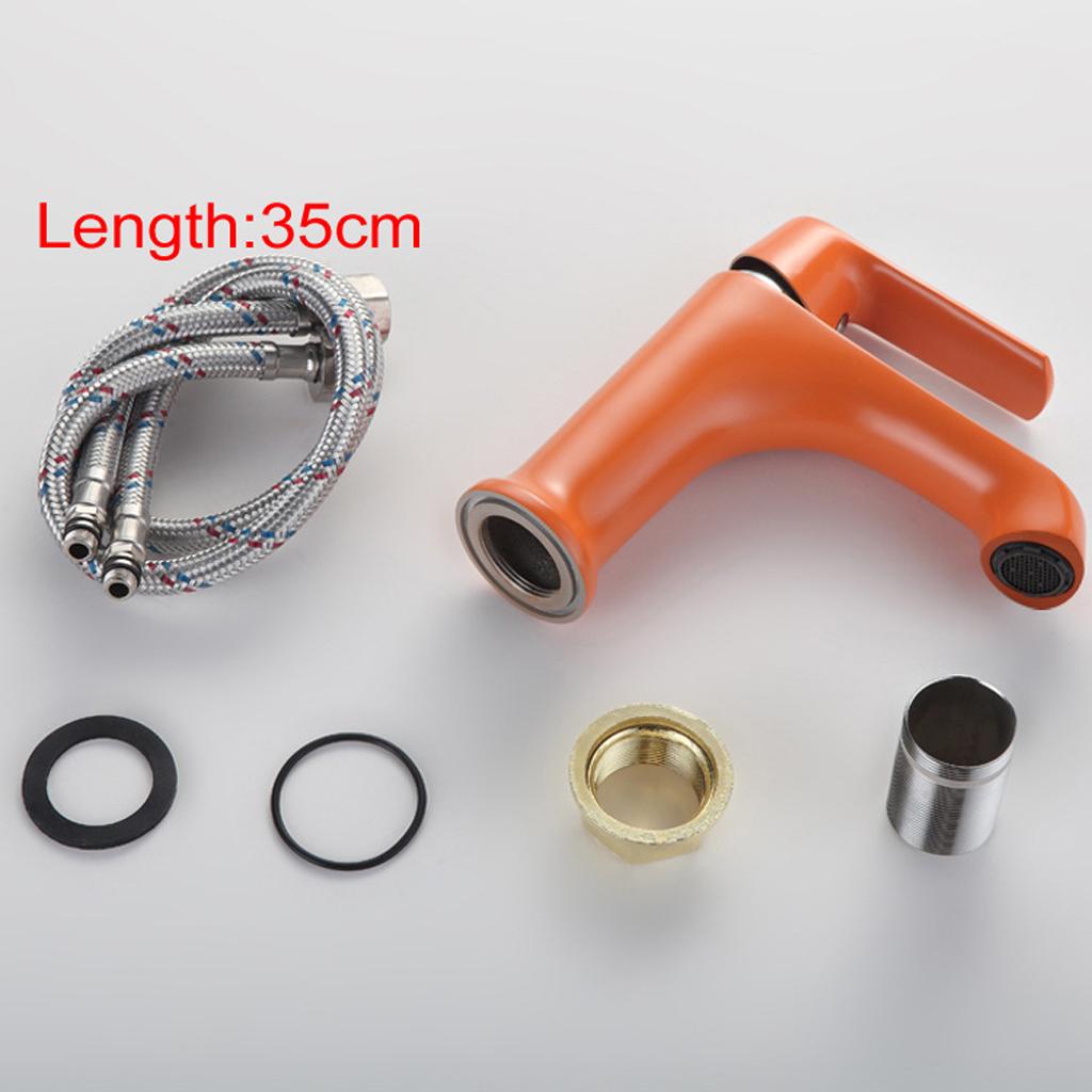 Bathroom Basin Mixer Faucet Single Lever Hot& Cold Tall Sink Mono Tap Orange