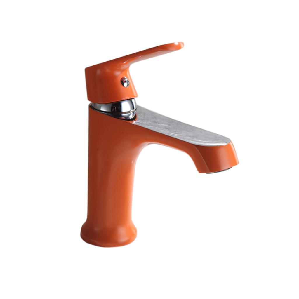 Bathroom Basin Mixer Faucet Single Lever Hot& Cold Tall Sink Mono Tap Orange