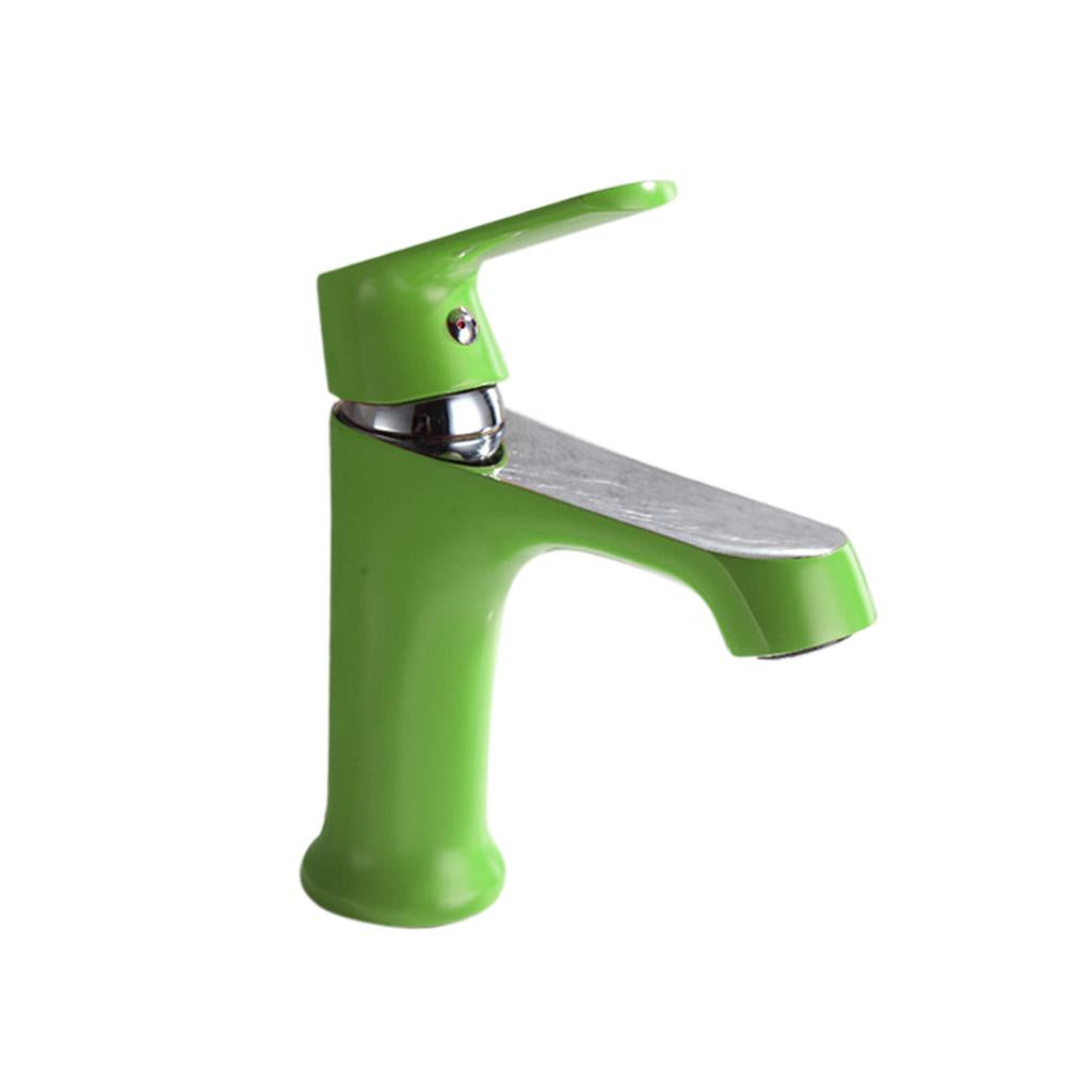 Bathroom Basin Mixer Faucet Single Lever Hot & Cold Tall Sink Mono Tap Green