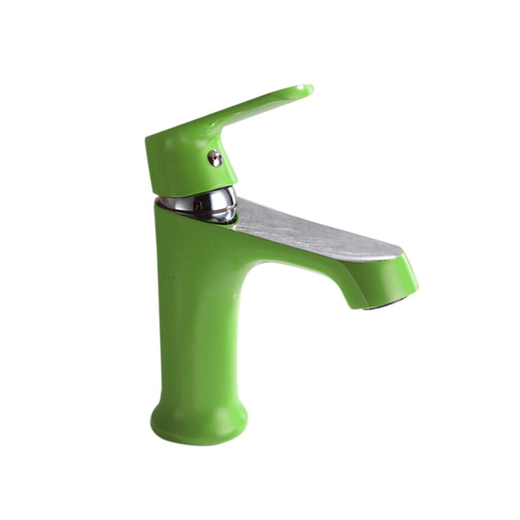 Bathroom Basin Mixer Faucet Single Lever Hot & Cold Tall Sink Mono Tap Green