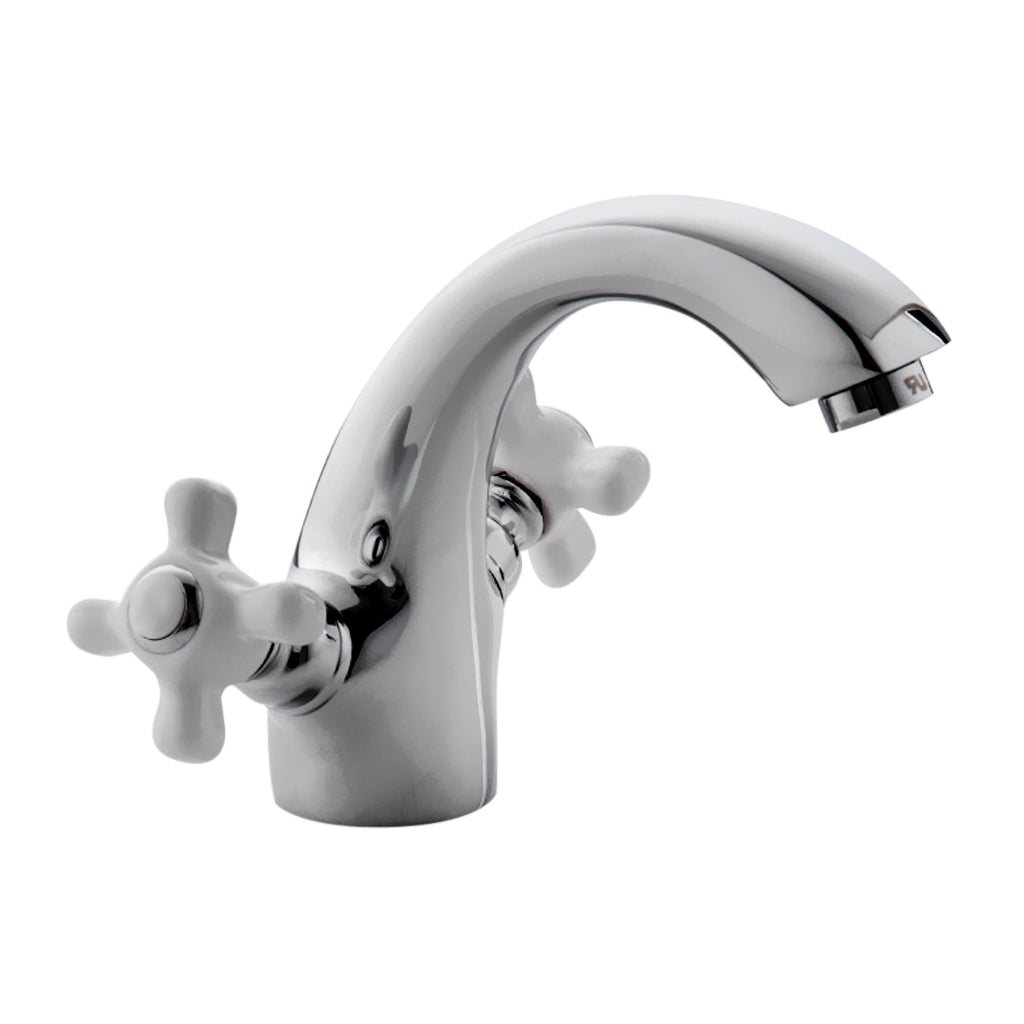 Bathroom Basin Mixer Faucet Single Spout Hot & Cold  Water Tap Double Lever