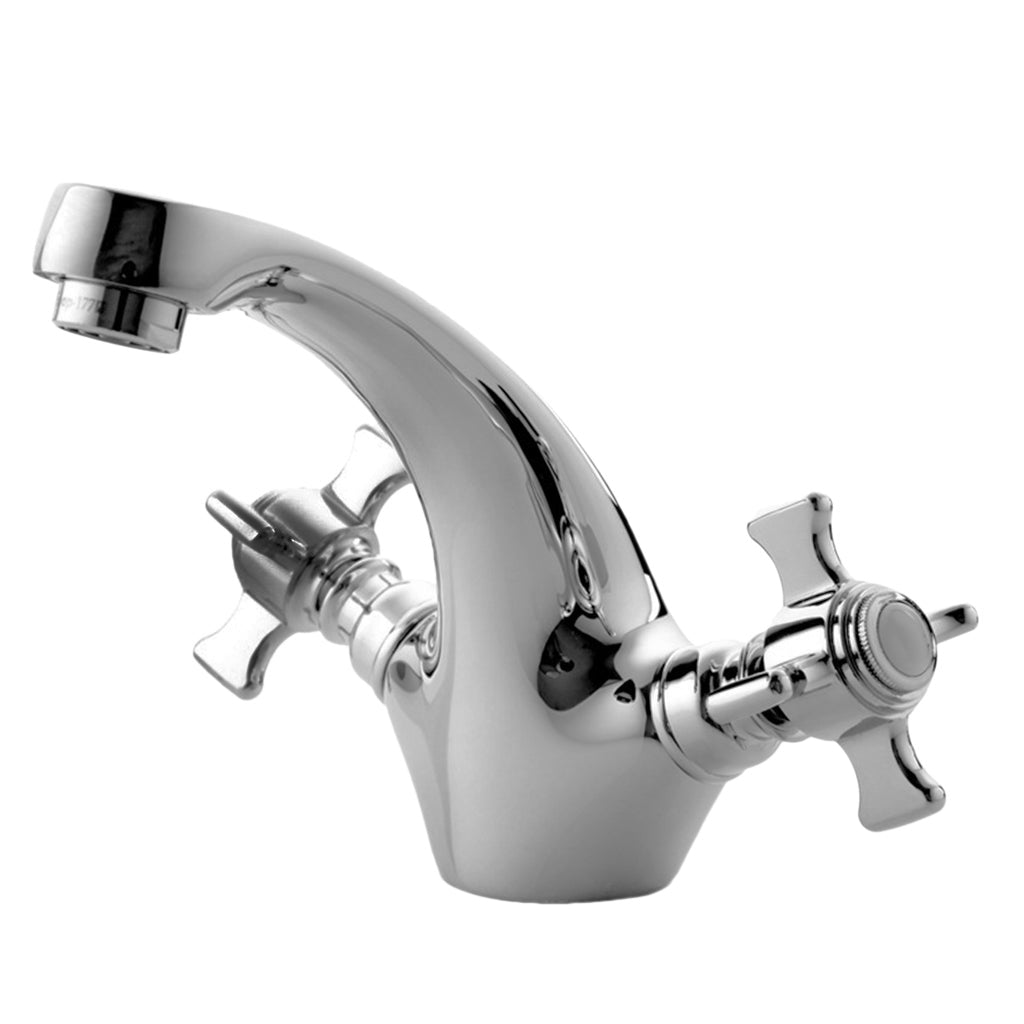 Bathroom Basin Mixer Faucet Single Spout Hot Cold  Water Tap Double Lever #3