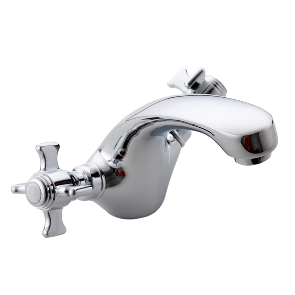 Bathroom Basin Mixer Faucet Single Spout Hot Cold  Water Tap Double Lever #3