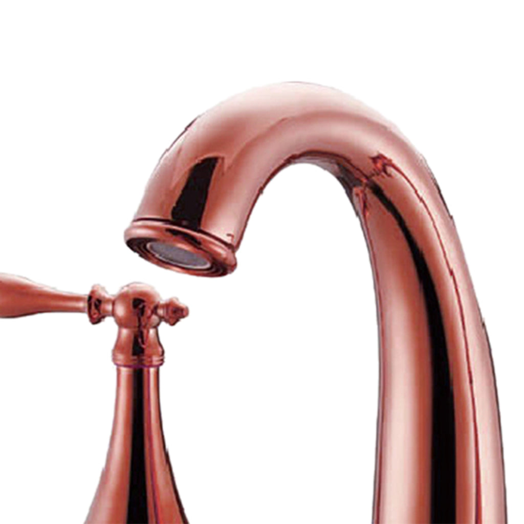 Antique Copper Widespread Water Faucet Bathtub Basin Mixer Tap NEW Rose Gold