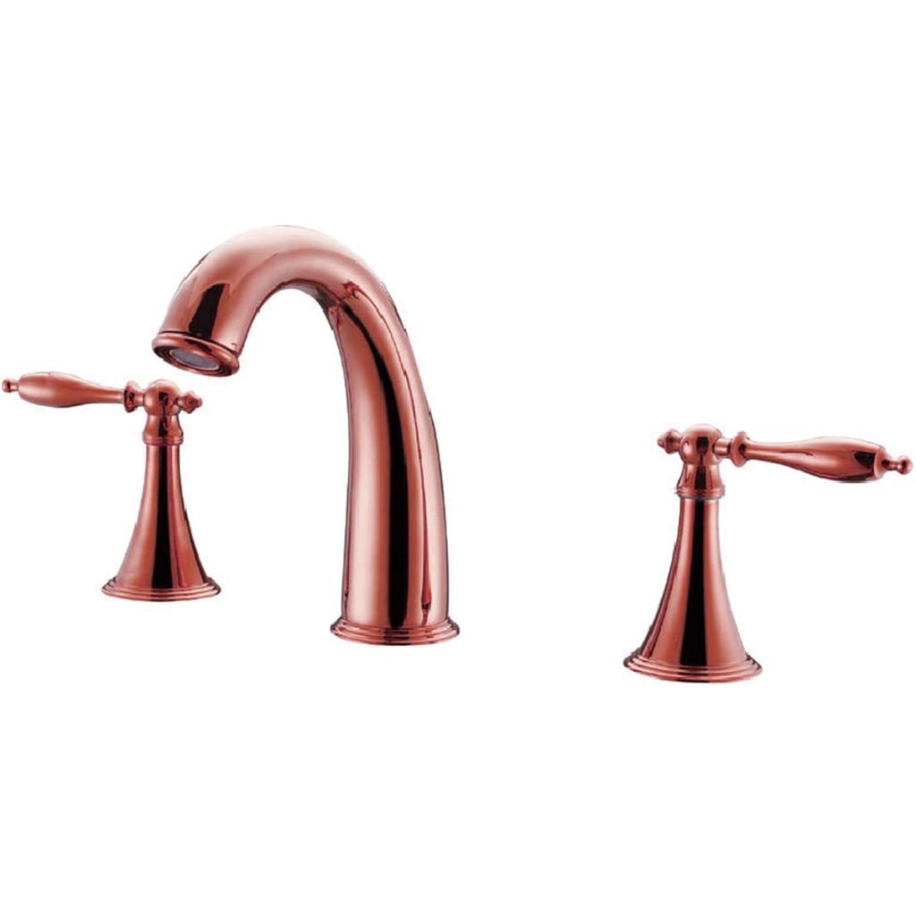 Antique Copper Widespread Water Faucet Bathtub Basin Mixer Tap NEW Rose Gold