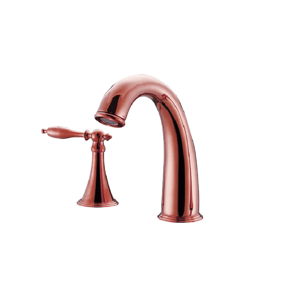 Antique Copper Widespread Water Faucet Bathtub Basin Mixer Tap NEW Rose Gold